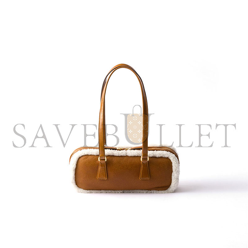 PRADA MEDIUM SHEARLING TWO-HANDLE BAG 1BB124 (27*12*6cm) PRADA MEDIUM SHEARLING TWO-HANDLE BAG 1BB124 (27*12*6cm)